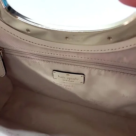 kate spade Alexia Straw Crossbody Clutch White Handbag 12x8 Retired Cottage